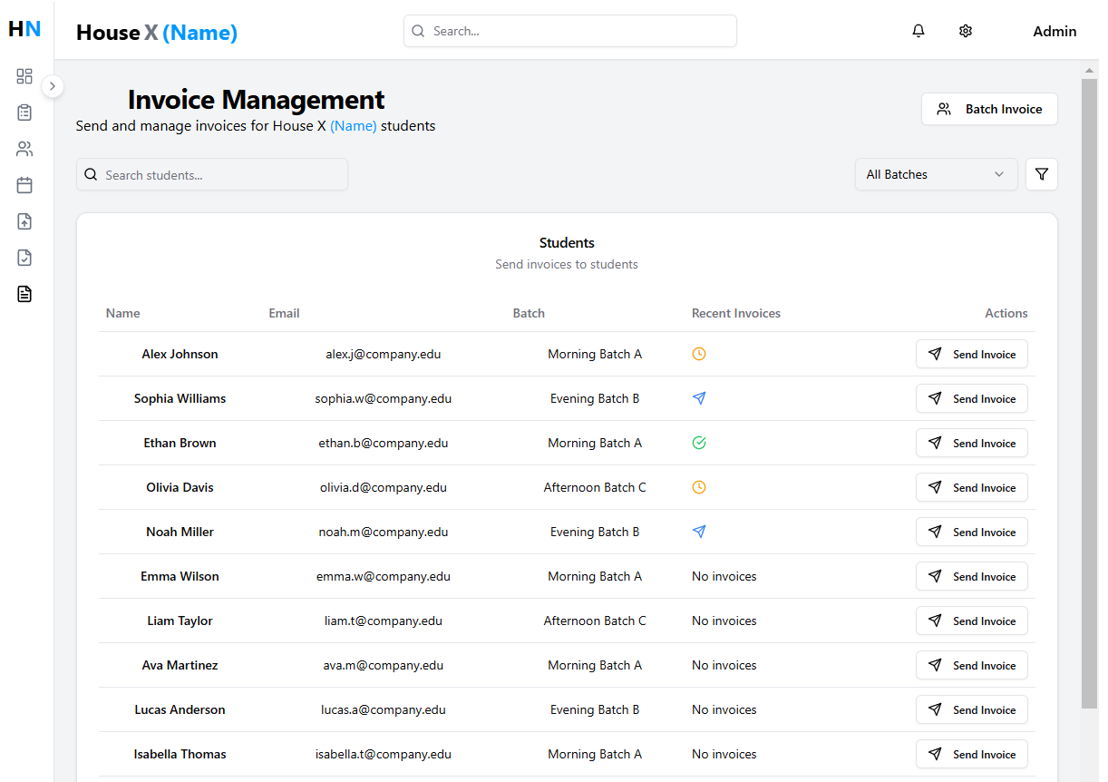 Automated Invoicing System